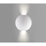 NOVA LUCE 726217 | Como Nova Luce fali lámpa 2x LED 560lm 3000K IP54 matt fehér, átlátszó