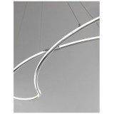 NOVA LUCE 8101141 | Martino-NL Nova Luce függeszték lámpa rövidíthető vezeték 1x LED 3250lm 3000K króm, fehér