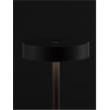 NOVA LUCE 9002864 | Fumo Nova Luce hordozható, asztali lámpa érintőkapcsoló szabályozható fényerő, elemes/akkus, USB csatlakozó 1x LED 230lm 3000K IP54 fekete