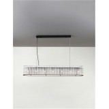 NOVA LUCE 9006057 | Barok Nova Luce függeszték lámpa rövidíthető vezeték 7x G9 matt fekete, átlátszó