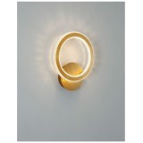 NOVA LUCE 9011135 | Cilion Nova Luce fali lámpa 1x LED 1292lm 1292K arany, kristály
