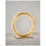 NOVA LUCE 9011136 | Cilion Nova Luce asztali lámpa kerek 26cm kapcsoló 1x LED 1276lm 1276K arany, kristály