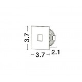NOVA LUCE 9045514 | Passaggio Nova Luce beépíthető lámpa négyzet UGR <9 1x LED 70lm 3000K IP54 fehér