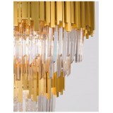 NOVA LUCE 9050120 | Grane Nova Luce csillár lámpa rövidíthető vezeték 20x E14 arany, átlátszó