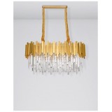 NOVA LUCE 9050130 | Grane Nova Luce csillár lámpa rövidíthető vezeték 8x E14 arany, átlátszó
