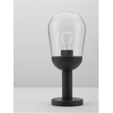NOVA LUCE 9060195 | Omika Nova Luce álló lámpa 37cm 1x E27 IP54 sötétszürke, átlátszó