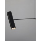 NOVA LUCE 9061429 | Voice Nova Luce álló lámpa 250cm kapcsoló rövidíthető vezeték 1x LED 960lm 3000K matt fekete