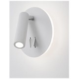 NOVA LUCE 9081221 | Penor Nova Luce falikar lámpa kapcsoló elforgatható alkatrészek 1x LED 780lm 3000K matt fehér