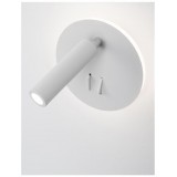 NOVA LUCE 9081221 | Penor Nova Luce falikar lámpa kapcsoló elforgatható alkatrészek 1x LED 780lm 3000K matt fehér