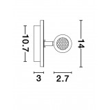 NOVA LUCE 9081222 | Penor Nova Luce falikar lámpa kapcsoló elforgatható alkatrészek 1x LED 780lm 3000K matt fekete