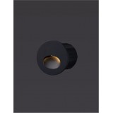 NOVA LUCE 9136187 | Circe Nova Luce beépíthető lámpa kerek Ø70mm 1x LED 170lm 3000K IP54 fekete