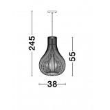 NOVA LUCE 9138061 | Soho-NL Nova Luce függeszték lámpa rövidíthető vezeték 1x E27 natúr, barna