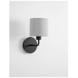 NOVA LUCE 9151401 | Bitonto Nova Luce falikar lámpa 1x E14 fekete, szürke