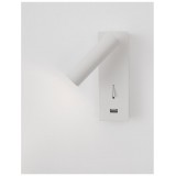 NOVA LUCE 9170101 | Fuse Nova Luce falikar lámpa kapcsoló elforgatható alkatrészek, USB csatlakozó 1x LED 210lm 3000K fehér