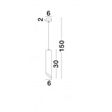 NOVA LUCE 9184375 | Pero-NL Nova Luce függeszték lámpa 1x GU10 matt fehér