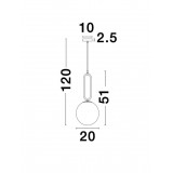 NOVA LUCE 9191201 | Grus Nova Luce függeszték lámpa rövidíthető vezeték 1x E27 sárgaréz, opál