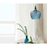 NOVA LUCE 9191243 | Loni Nova Luce függeszték lámpa 1x E27 fekete, átlátszó, kék