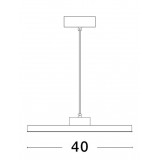 NOVA LUCE 9212909 | Andria-NL Nova Luce függeszték lámpa - TRIAC kerek szabályozható fényerő, rövidíthető vezeték 1x LED 2221lm 3000K matt fekete, opál