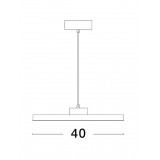 NOVA LUCE 9212910 | Andria-NL Nova Luce függeszték lámpa - TRIAC kerek szabályozható fényerő, rövidíthető vezeték 1x LED 2221lm 3000K matt fehér, opál