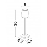 NOVA LUCE 9223411 | Colt Nova Luce hordozható, asztali lámpa érintőkapcsoló szabályozható fényerő, elemes/akkus, USB csatlakozó 1x LED 207lm 3000K IP54 matt fekete