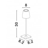 NOVA LUCE 9223415 | Colt Nova Luce hordozható, asztali lámpa érintőkapcsoló szabályozható fényerő, elemes/akkus, USB csatlakozó 1x LED 207lm 3000K IP54 matt fehér