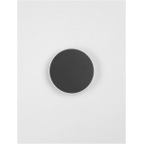 NOVA LUCE 9248159 | Nevo Nova Luce fali lámpa kerek 1x LED 850lm 3000K matt fekete, opál