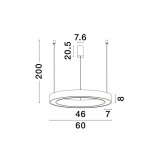 NOVA LUCE 9345640 | Morbido Nova Luce függeszték lámpa kerek távirányító szabályozható fényerő, állítható színhőmérséklet, rövidíthető vezeték 1x LED 3268lm 2700 <-> 4000K arany, opál