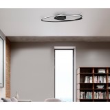 NOVA LUCE 9500710 | Viareggio Nova Luce mennyezeti lámpa ovális 1x LED 1950lm 3000K matt fekete, fehér