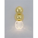 NOVA LUCE 9522040 | Brille-NL Nova Luce falikar lámpa 1x LED 250lm 3200K arany, átlátszó, kristály
