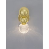 NOVA LUCE 9522040 | Brille-NL Nova Luce falikar lámpa 1x LED 250lm 3200K arany, átlátszó, kristály