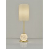 NOVA LUCE 9695210 | Brille-NL Nova Luce asztali lámpa 54,5cm kapcsoló 1x LED 685lm 3200K arany, kristály, fehér