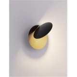 NOVA LUCE 9695247 | Shell Nova Luce fali lámpa elforgatható alkatrészek 1x LED 101lm 3000K fekete, arany