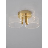 NOVA LUCE 9756711 | Gatlin Nova Luce mennyezeti lámpa 1x LED 950lm 3000K sárgaréz, átlátszó