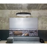 NOVA LUCE 9853044 | Rando-Smart Nova Luce függeszték okos világítás kerek hangvezérlés, szabályozható fényerő, állítható színhőmérséklet, távirányítható 1x LED 3250lm 3000 - 4000K fekete, fehér