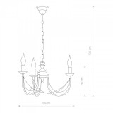 NOWODVORSKI 204 | Ares Nowodvorski csillár lámpa 3x E14 antikolt bronz
