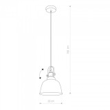 NOWODVORSKI 9152 | Amalfi-NW Nowodvorski függeszték lámpa elforgatható alkatrészek 1x E27 fekete, sárgaréz, ezüst