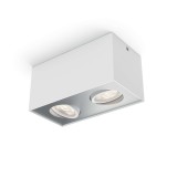 PHILIPS 50492/31/P0 | Box Philips mennyezeti WarmGlow lámpa négyszögletes szabályozható fényerő, elforgatható fényforrás 2x LED 1000lm 2200 <-> 6500K fehér, szürke