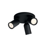 PHILIPS 50583/30/PN | Pongee Philips spot lámpa kerek elforgatható alkatrészek 3x GU10 fekete