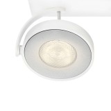 PHILIPS 53172/31/P0 | Clockwork Philips fali, mennyezeti WarmGlow lámpa szabályozható fényerő, elforgatható fényforrás 2x LED 1000lm 2700K fehér