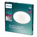 PHILIPS 8718699681074 | SuperSlim Philips fali, mennyezeti LED panel - SceneSwitch kerek impulzus kapcsoló szabályozható fényerő 1x LED 1500lm 4000K fehér