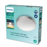 PHILIPS 8718699758929 | Doris-PH Philips mennyezeti lámpa kerek 1x LED 1500lm 2700K IP44 nikkel, fehér
