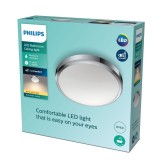 PHILIPS 8718699777234 | Doris-PH Philips mennyezeti lámpa kerek 1x LED 1500lm 2700K IP44 króm, fehér