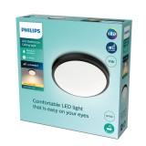 PHILIPS 8719514326606 | Doris-PH Philips mennyezeti lámpa kerek 1x LED 1500lm 2700K IP44 fekete, fehér