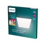PHILIPS 8719514326682 | Touch-PH Philips mennyezeti SLIM LED panel - SceneSwitch négyzet impulzus kapcsoló szabályozható fényerő 1x LED 3200lm 2700K fehér