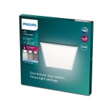 PHILIPS 8719514326705 | Touch-PH Philips mennyezeti SLIM LED panel - SceneSwitch négyzet impulzus kapcsoló szabályozható fényerő 1x LED 3600lm 4000K fehér