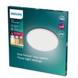PHILIPS 8719514327061 | SuperSlim Philips fali, mennyezeti LED panel - SceneSwitch kerek impulzus kapcsoló szabályozható fényerő 1x LED 2000lm 2700K fehér