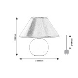 RABALUX 2146 | Ariel Rabalux asztali lámpa 19cm vezeték kapcsoló 1x E14 szürke