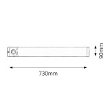 RABALUX 2327 | Soft Rabalux fali lámpa kapcsoló dugaljjal ellátott 1x G13 / T8 1350lm 2700K ezüst