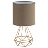 RABALUX 3017 | Kinga Rabalux asztali lámpa 32cm vezeték kapcsoló 1x E14 arany, barna
