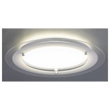 RABALUX 3487 | Lorna-RA Rabalux mennyezeti lámpa kerek háttérvilágítás 1x LED 1700lm 4000K fehér, átlátszó, króm